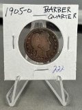 1905-O Barber Quarter Dollar