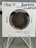 1906-D Barber Quarter Dollar