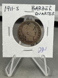 1911-S Barber Quarter Dollar