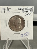 1945 Washington Quarter Dollar UNC