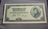 1946 Hungary 100 Millio Note