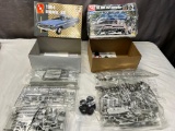 Pair of AMT 1/25th scale model kits, 1964 Impala SS and '66 Ford 442 Convertible