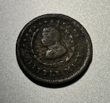 1863 Civil War Token Little Mack McClellan Medal for One Cent
