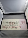 1923 Germany 50 Millionen Mark note