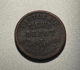 Undated Civil War Token Pittock's News Depot Opp. Post Office Pittsburg