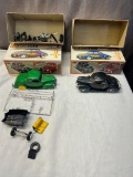 Pair of Vintage AMT 1/25th scale 40 Ford Customizing kits, one partially assembled, one assembled