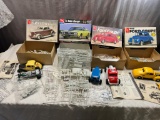 4- 1/25th models, assembled and missing parts