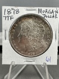 1878- 7 Tail Feathers Morgan Silver Dollar