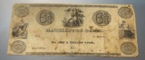 RARE Harrisburg Bank 6 1/4 Cent fractional note, dated 1837