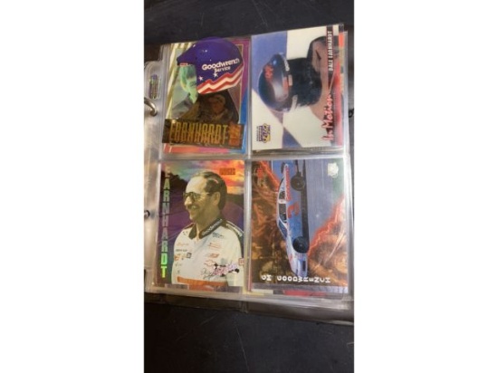 Binder of NASCAR cards