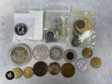 Lot of Misc. Medals Including Tube of Gold Flakes
