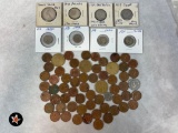Lot of Misc. World Coins Including Some Silver
