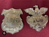 (2) Cleveland Police 106 Badges
