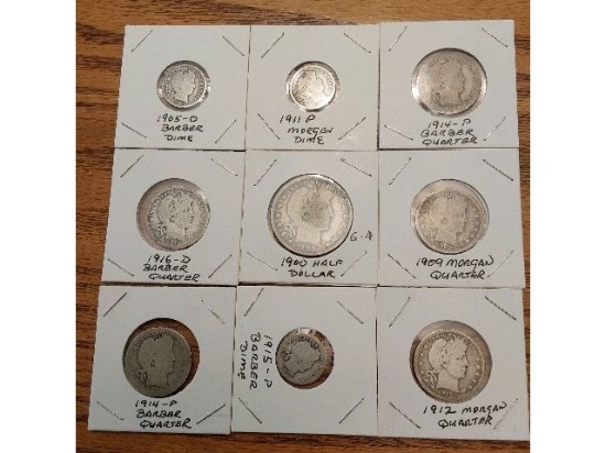 $2.05 IN U.S. BARBER COINS