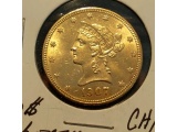 1907 $10. LIBERTY HEAD GOLD CHOICE BU