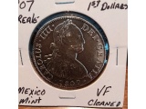 1807 8-REALE MEXICO CITY MINT VF-DETAILS CLEANED