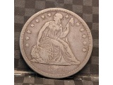 1860O SEATED DOLLAR VF