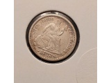 1873 WITH ARROWS SEATED DIME XF