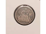 1855 WITH ARROWS SEATED DIME