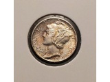 1945D MERCURY DIME BU