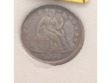 1850 SEATED HALF DIME XF