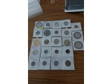 LOT OF 23 TOKENS AND MEDALS INCLUDING CIVIL WAR STORE TOKENS