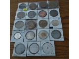 LOT OF 20 TOKENS AND MEDALS