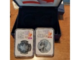 2019 PRIDE OF TWO NATIONS 2-COIN SET EAGLE & MAPLE LEAF NGC PF70