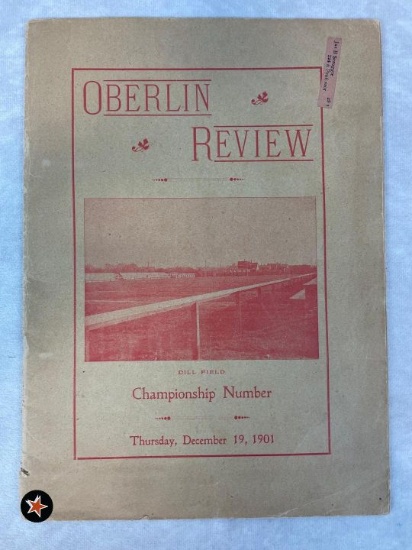 1901 Oberlin Review Football Program