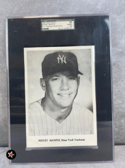 1959 Mickey Mantle SGC 55 New York Yankee Photo Pack