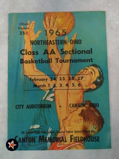 1965 State Hoops Tourney Program w/ Thurman Munson