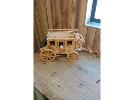 WOODEN STAGECOACH TOY