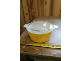YELLOW PYREX BOWL WITH LID