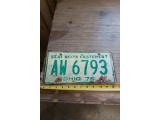 1974 OHIO LICENSE PLATE