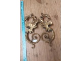 FANCY BRASS DECORATIVE PAIR