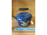 BLUE ENAMEL TEA POT