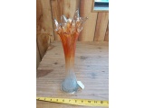 FENTON DIAMOND POINT MARIGOLD VASE