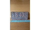 1940 OHIO TRUCK LICENSE PLATE