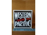 WESTERN PACIFIC RAILROAD PORCELAIN SIGN