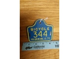 1972 AKRON, OH. BICYCLE PLATES