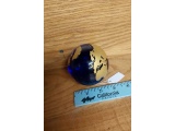 GOLD AND COBALT WORLD GLOBE PAPERWEIGHT