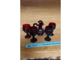 RUBY RED GLASS LOT