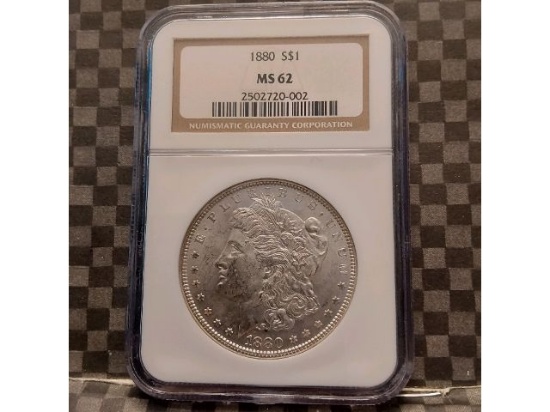 1880 MORGAN DOLLAR NGC MS62