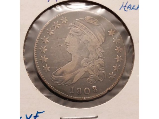 1808/7 BUST HALF F-OBV. SCRATCH