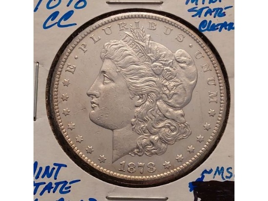 1878CC MORGAN DOLLAR UNC-CLEANED NICE COIN