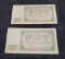 2- 1948 Poland 2 Zlote Banknotes, Uncirculated, sequential