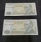 2-1970 Turkey 10 Pounds Banknotes, Uncirculated, sequential