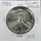 1986 United States Silver Eagle, .999 Silver, KEY DATE UNC