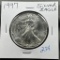1997 US Silver Eagle, .999 fine silver, UNC GEM