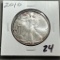 2010 US Silver Eagle, .999 fine silver, UNC